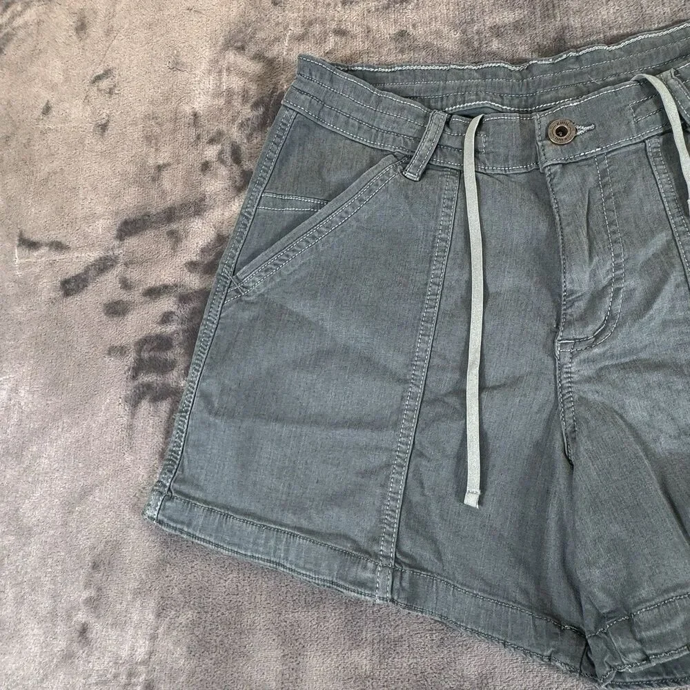 KUHL Sz 8 Kultivatr Shorts Womens Muted Teal Gray 4